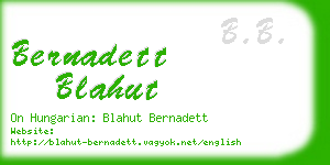 bernadett blahut business card